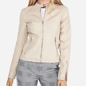 Express (Minus The) Leather Double Peplum Jacket